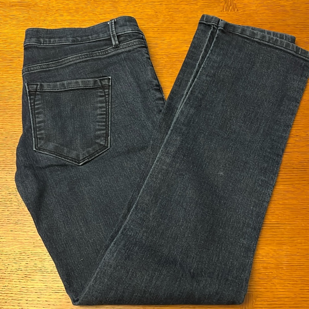Loft 28 modern straight jeans dark wash